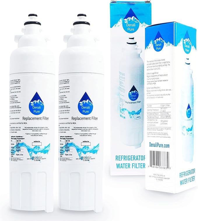 2-Pack Replacement for LG LSXS26326W Refrigerator Water Filter - Compatible with LG LT800P, ADQ73613401 Fridge Water Filter Cartridge