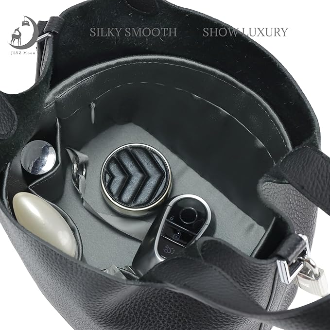Silky Bag Insert Fit for Hermes Picotin 18/22, Silky Purse Organizer, Lightweight and Silk Touch (Fits PC18, Gris Meyer/Etain)