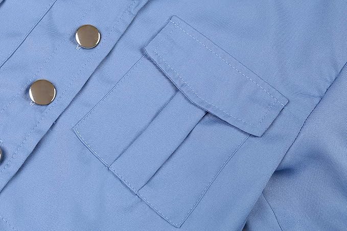Girls Police Officer Costume Kids Cop Outfit for Halloween Party Dress Up