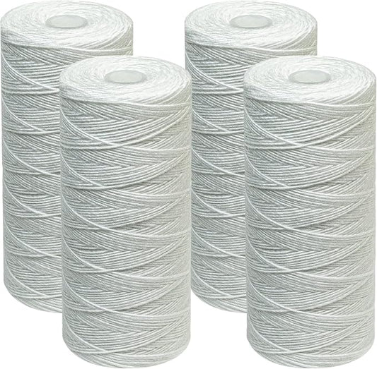 CFS – Polypropylene String Wound Water Filter Cartridges Compatible with Culligan Sediment Filter, Heavy Duty Well Water Filter Models – Whole House Replacement Filter Cartridge – 5 Micron (4 Pack)
