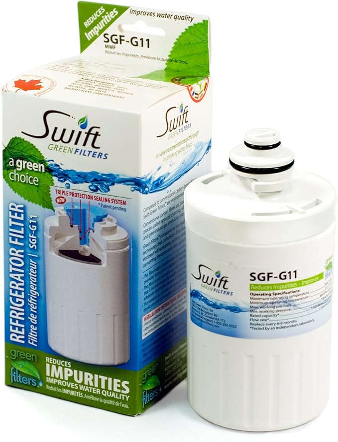 Swift Green Filters SGF-MXRC Compatible Refrigerator Water Filter for GE Smartwater FXRC, MXRC 46-9905, Made in USA,(1 Pack)