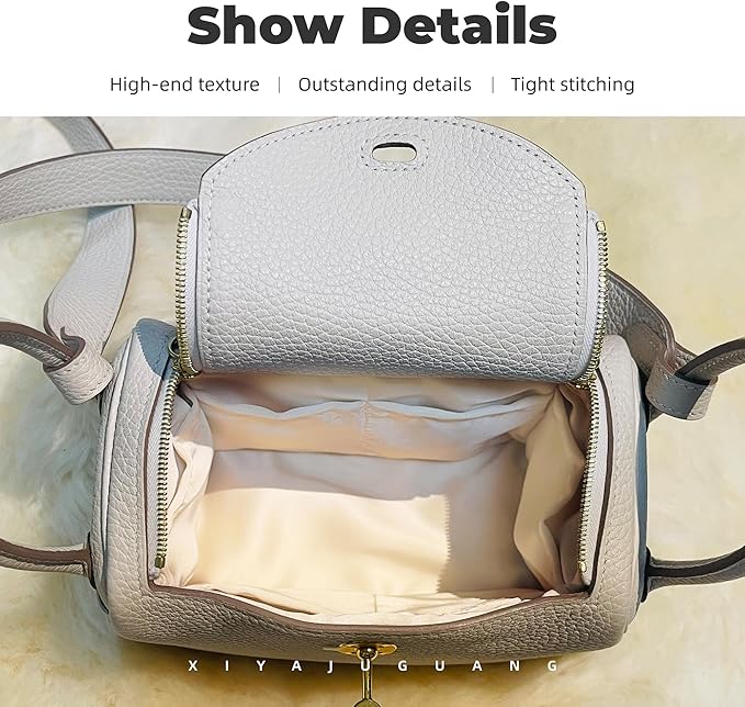 Purse Handbag Silky Organizer Insert Keep Bag Shape Fits Herme Lindy 19/26/30/34 bags, Luxury Handbag Tote Lightweight Sturdy(Craie,LD 34)