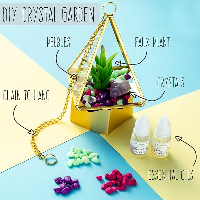 STMT D.I.Y. Crystal Terrarium Kit for Kids - Arts and Crafts, Gifts for Little Girls, Ages 8+