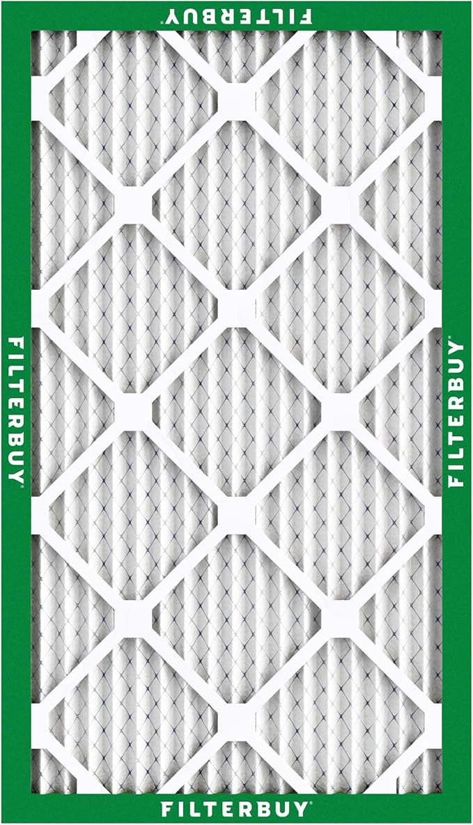 Filterbuy 12x30x1 Air Filter MERV 8 Essential Dust & Allergy Defense (12-Pack), Electrostatic Pleated HVAC AC Furnace Filters Replacement (Actual Size: 11.88 x 29.88 x 0.75)