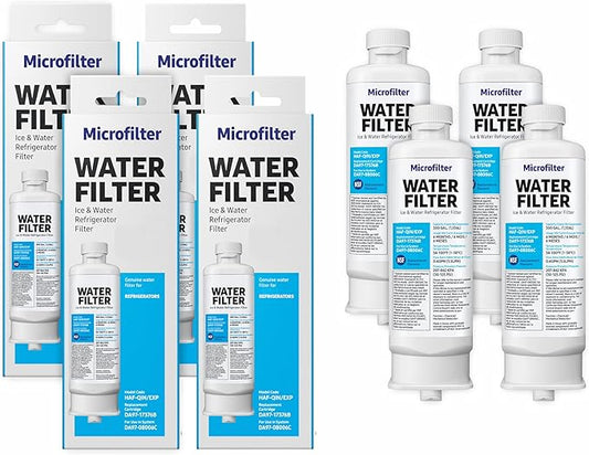 HAF-QIN/EXP DA97 Water Filter Replacement – Compatible with DA97-17376B – Carbon Block 99% Contaminant Reduction – Fresh Water & Ice – 24 Month Life 4 PACK