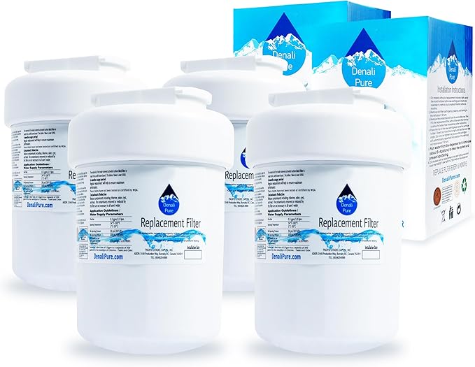 4-Pack Replacement for General Electric GSC23LSQASS Refrigerator Water Filter - Compatible with General Electric MWF, MWFP Fridge Water Filter Cartridge