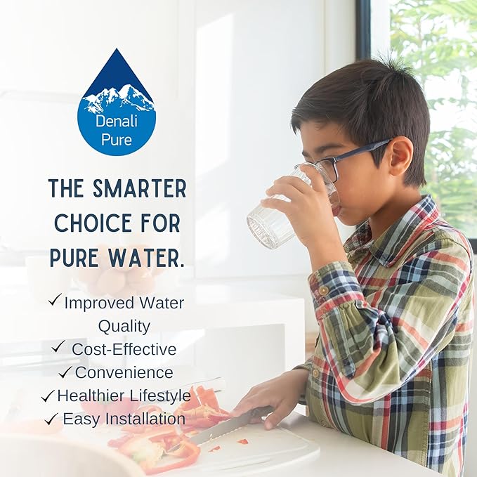 Denali Pure 3-Pack Replacement for GE GSS25QGTAWW Refrigerator Water Filter - Compatible with MWF, MWFP Fridge Water Filter Cartridge