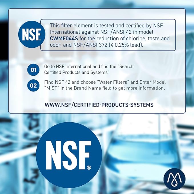 Mist ADQ74793501 Refrigerator Water Filter Replacement for LG LT1000P, WD-LT1000P, Kenmore 46-9980, Fridge LMXS28626D – NSF 42 Certified – 1 Pack