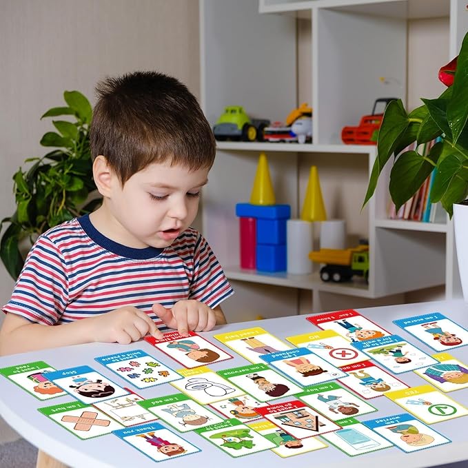 90PCS Autism My Behaviour Communication Cards for Speech Delay Children and Adults Special Needs Visual Aid Language Learning Cue Card Special Ed Feelings Emotions Flash Cards for Autism Communication
