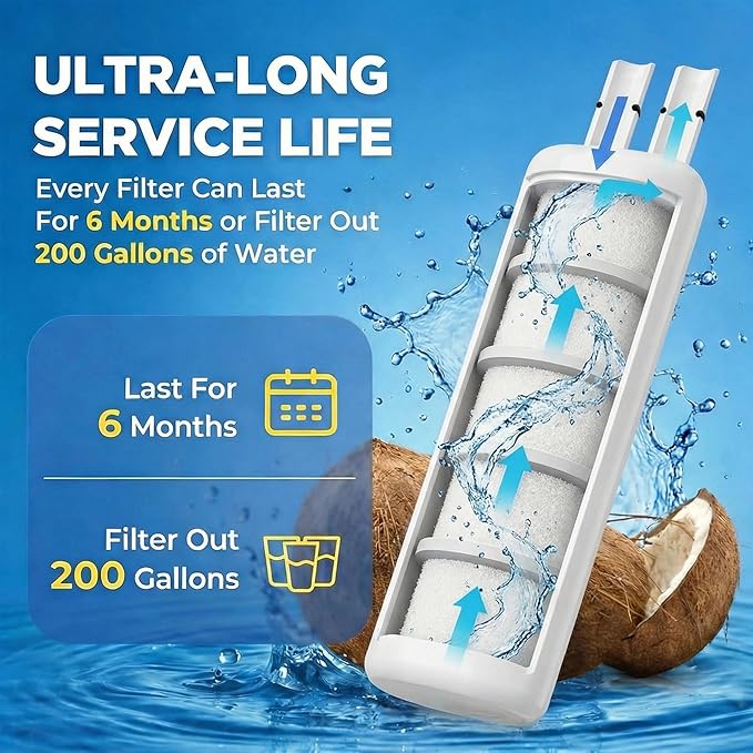 Frigidaire ULTRAWF Water Filter Replacement, for PureSource Ultra ULTRAWF, 11 Inches, Compatible with ULTRAWF Water Filter 3 pack