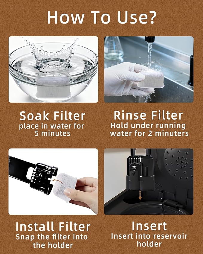 8PCS Replacement Charcoal Water Filters Pods Fit for Drew Barrymore & Cuisinart Coffee Machines – Improves Coffee Flavor, Easy to Install