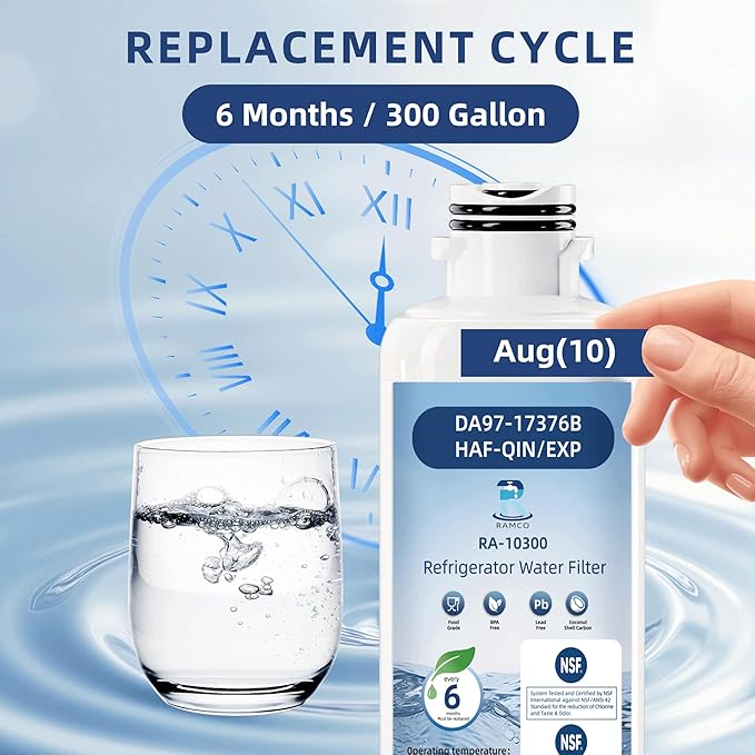 DA97-17376B HAF-QIN/EXP Water Filter Replacement for Samsung HAF-QIN/EXP HAF-QIN RS27T5200SR RF28R7201SR RS22T5201SR RF29BB8600QL RF32CG5400SR RF28R7201SR RF30BB6600QLAA RF32CG5300SR