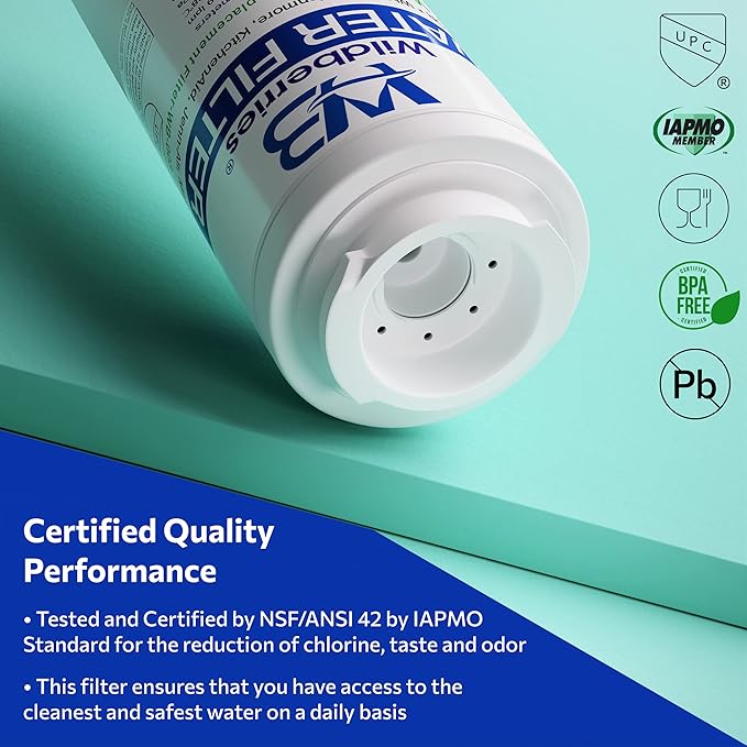 Wildberries UKF8001 NSF Certified Refrigerator Water Filter Replacement for Everydrop Filter 4, EDR4RXD1, UKF8001,Maytag UKF8001, Whirlpool EDR4RXD1, 4396395,Kenmore 9084, 9006, Pack of 1