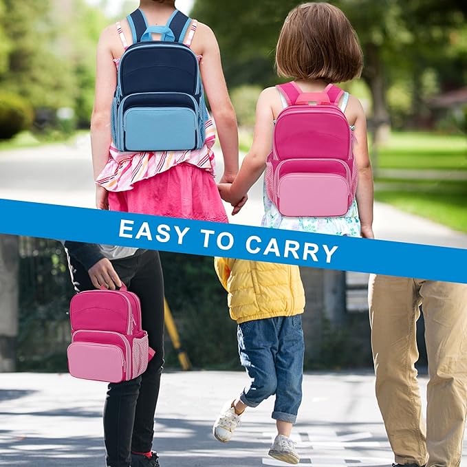 LoDrid Backpack Compatible with Tonie Box 2/1, Carrying Case with Multiple Pockets for Headphones, Charger and Accessories, Storage Bag for Audio Player Starter Set, Rose Red (Patented Design)