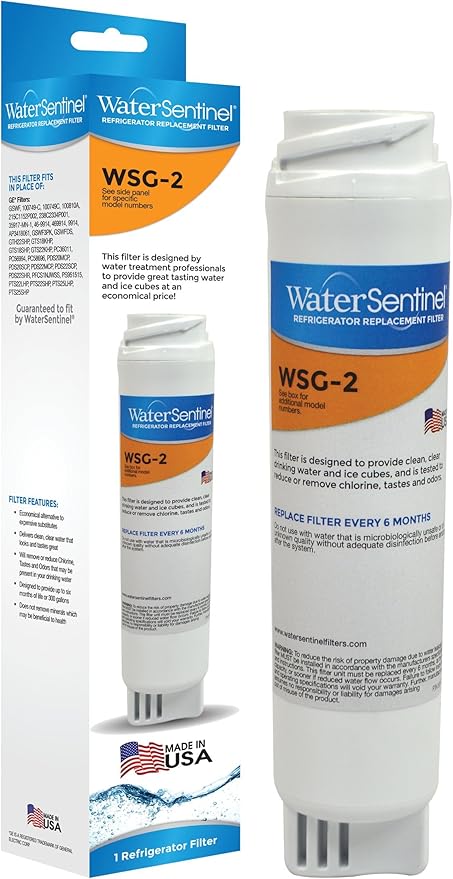 WaterSentinel WSG-2 Water Filter Replacement for GE Filters: Fits GE GSWF Filters (2-Pack)