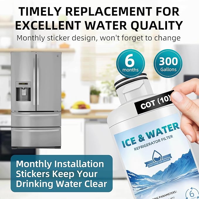 DA97-17376B HAF-QIN/EXP Replacement for Samsung Bespoke Water Filter, HAF-QIN, rf32cg5400sr, rs27t5200sr, rf32cg5100sr, rf29bb8600ql/aa, rf23bb8600qlaa, rf25c5551sr, rf28t5001sr, 3-Pack QWFIZ