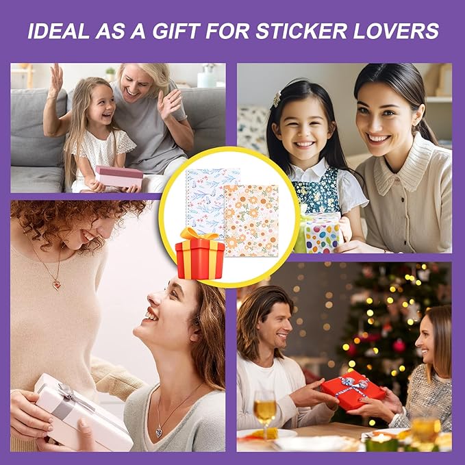 2 Pcs Reusable Sticker Book Collecting Album Blank Sticker Storage Organizer Book A5 Size with 64 Sheets Release Paper for Collecting Stickers, Labels