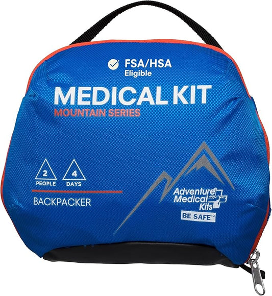 Adventure Medical Kits Mountain Series, Backpacker Medical Kit - 96 Pieces, blue/orange, one size (0100-1003)