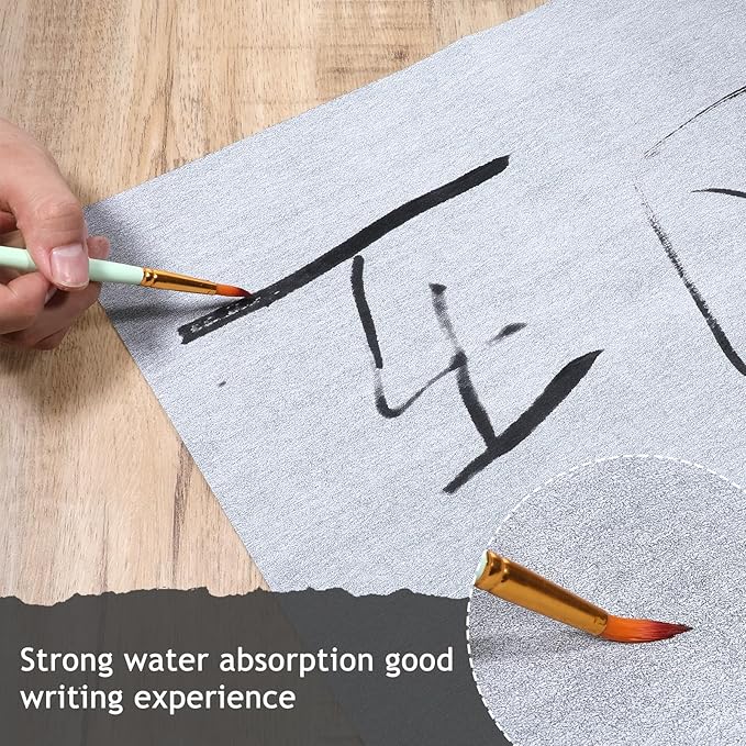 Water Drawing Writing Cloth, 6 Pcs 17 x 13 Inch Reusable Chinese Calligraphy Paper Chinese Traditional Calligraphy Water Drawing Mat for Students Beginners Practicing