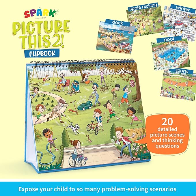 Picture Book and Emotion Cards, Social Stories, Emotions Learning Activities, Homeschool and Autism Activity, Educational Busy Book, Speech Therapy (Picture This Flipbook #2)