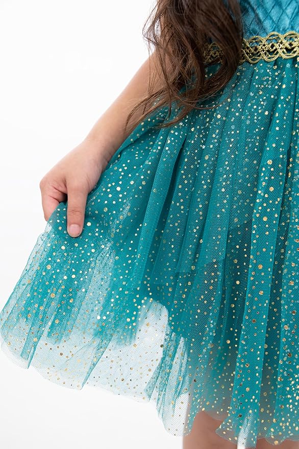 Little Adventures Medeival Princess Party Dress - Machine Washable Child Pretend Play Costume Outfit with No Glitter