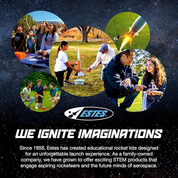 Estes 1295 Mean Machine Rocket-Building Kit, Advanced Flying-Rocket-Model Kit for Ages 10+