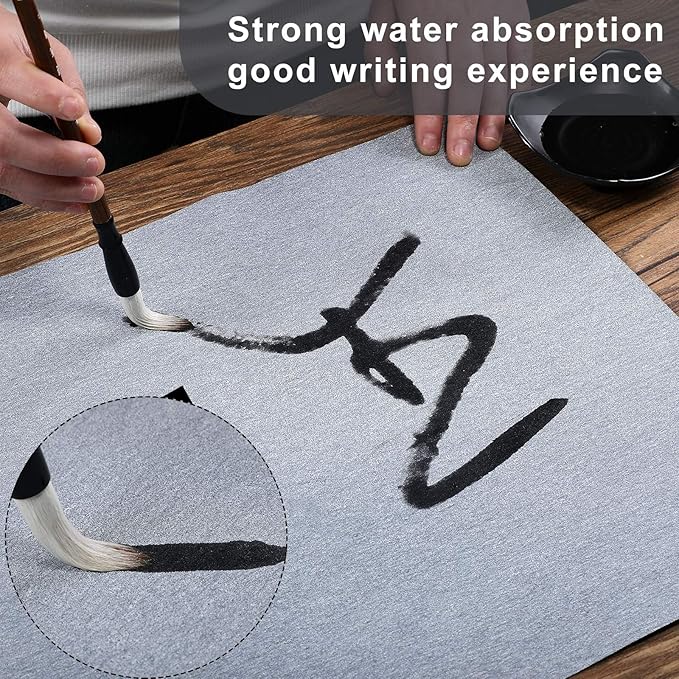 Dianelhall 6 Pieces Water Drawing Writing Cloth Reusable Water Paper Chinese Calligraphy Mat for Students Magic Chinese Calligraphy Practice for Lunar New Year Horse 2026 Chunlian, 17 x 13 Inches