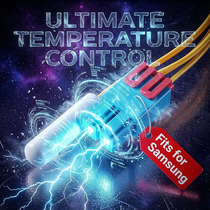 DA32-00011D Refrigerator Evaporator Temperature Sensor, Fit for Samsung Frost-Free Fridges, Replaces AP4140986 PS4138597 DA32-00011A/C, Two Prong Molex Plug, RF22KREDBSG/AA