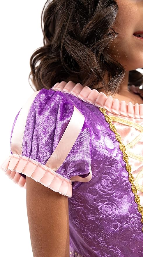 Little Adventures Rapunzel Princess Party Dress - Machine Washable Child Pretend Play Costume Outfit with No Glitter