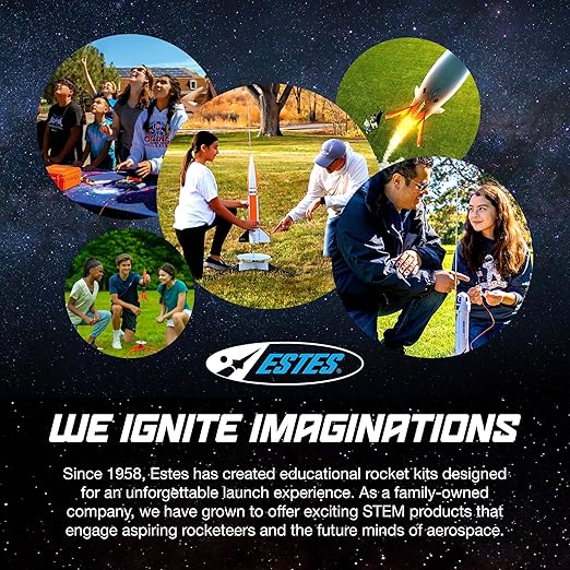 Estes 1751 Bulk Pack of 12 Alpha III Rocket-Building Kits, Beginner Flying-Rocket-Model Kits for Ages 10+