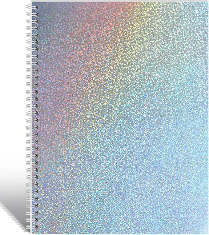 Large Reusable Sticker Book Collecting Album 8.5×11 Inch Sticker Storage Collection Organizer Book for Adult with 40 Sheets Letter Size Blank Release Paper and Holographic Cover (Dot)